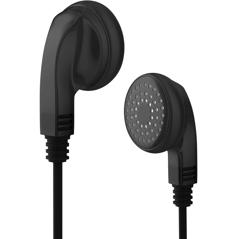 Maeline Bulk Earphones with 3.5 mm Headphone Plug - 20 Pack Wholesale Bundle - Black - Image 2